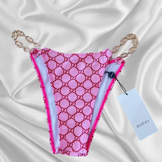 Pink gucci bathing suit online