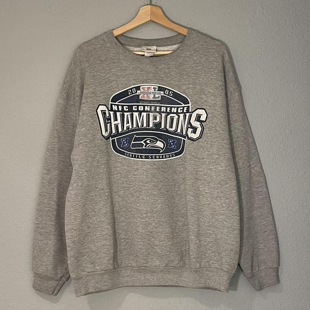 NFL, Shirts, Nfl Seattle Seahawks Mens Embroidered Crewneck Grey  Sweatshirt Size Xl