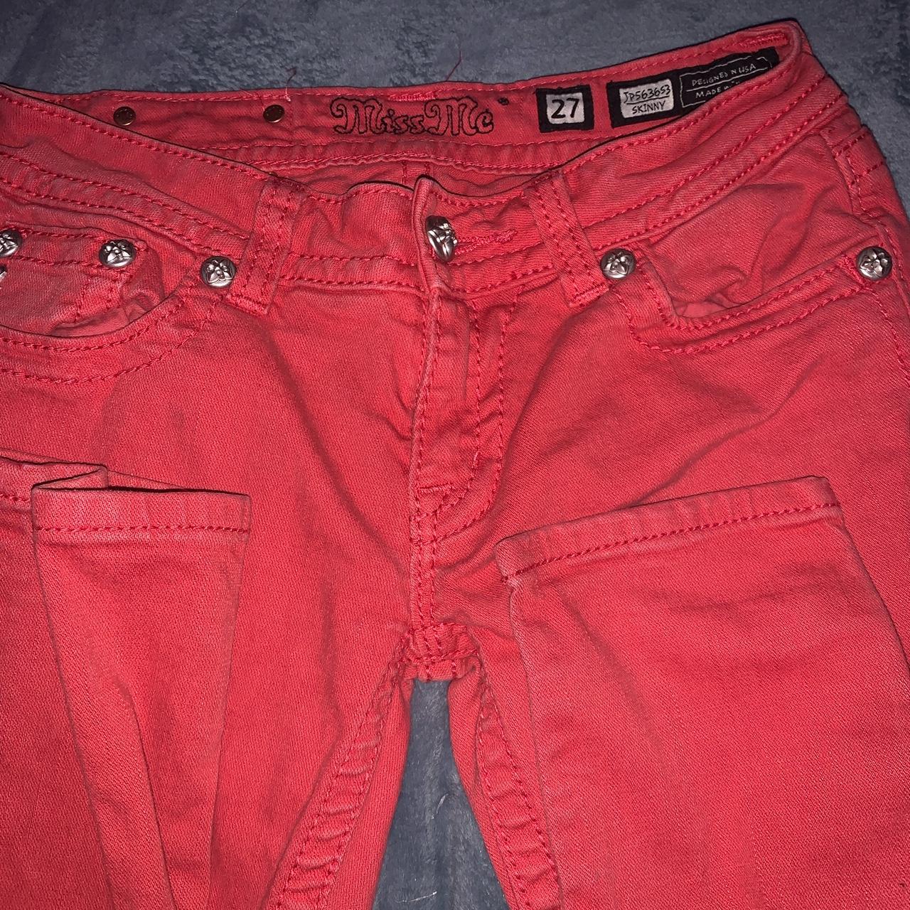 Miss Me, Jeans, Womens Red Miss Me Skinny Jeans