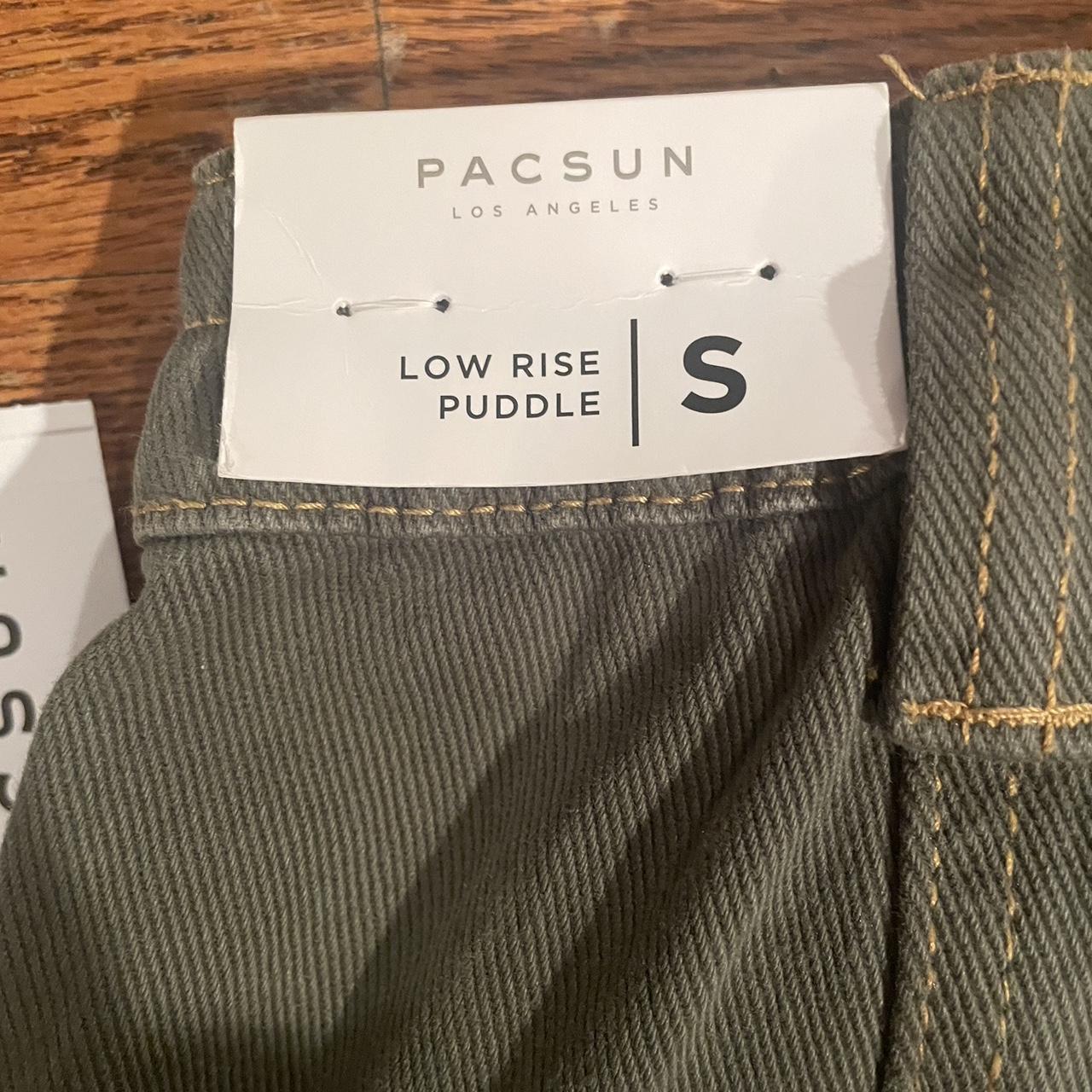 PacSun Green Low Rise Cargo Puddle Pants