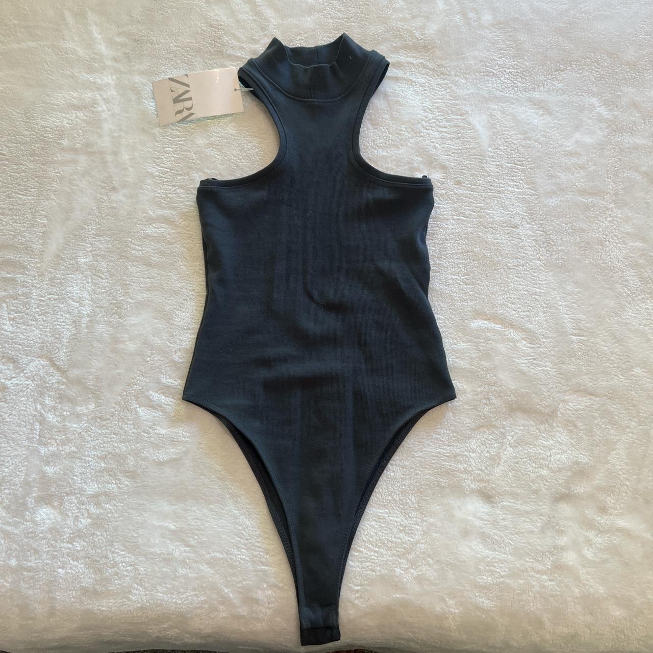 Women's Grey Bodysuit Depop