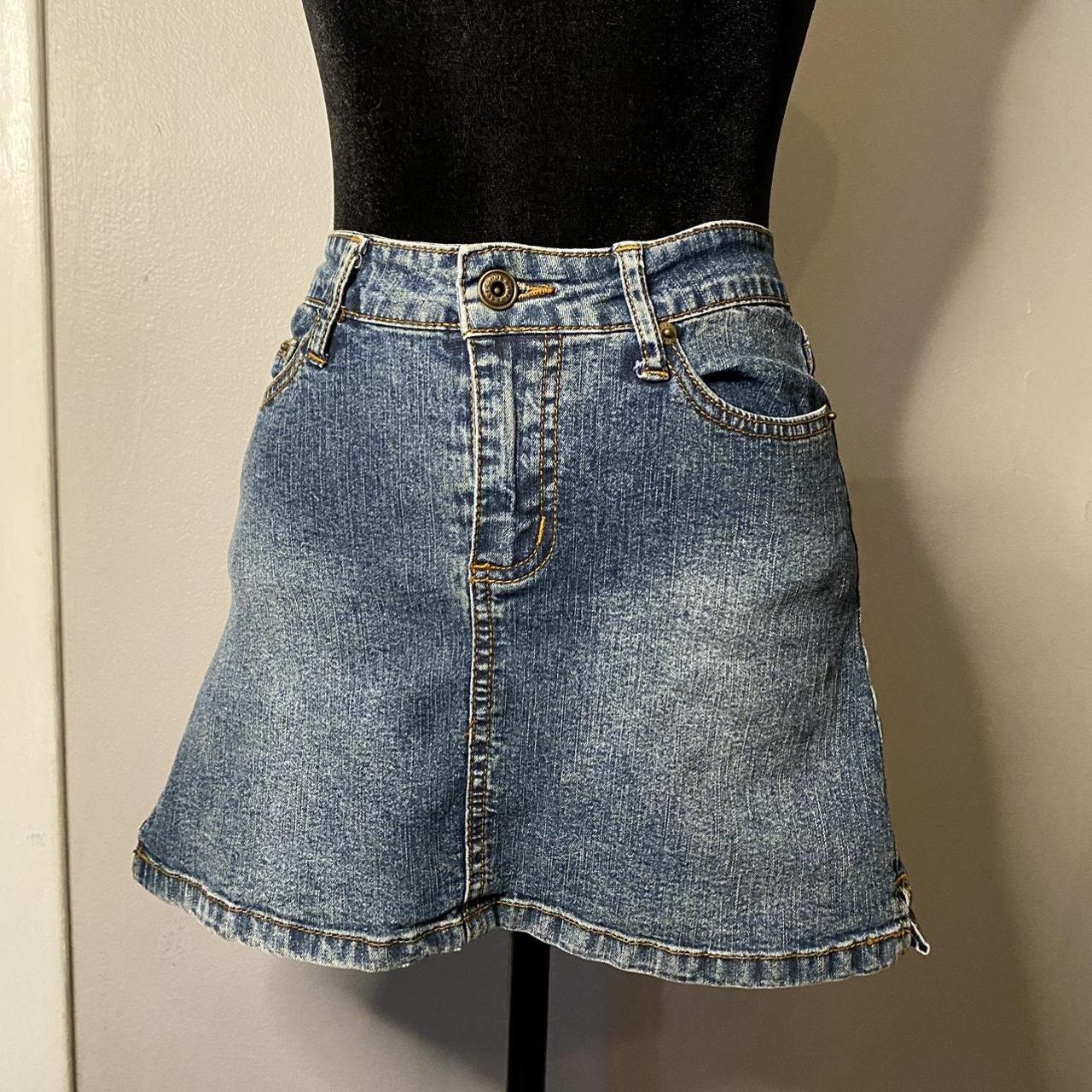 Cutest Denim Skirt 🩵 Size: 3/4 Brand: One Tuff Babe... - Depop