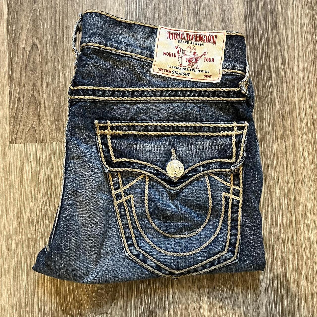 True religion jeans rope stitch -36x33 -amazing... - Depop