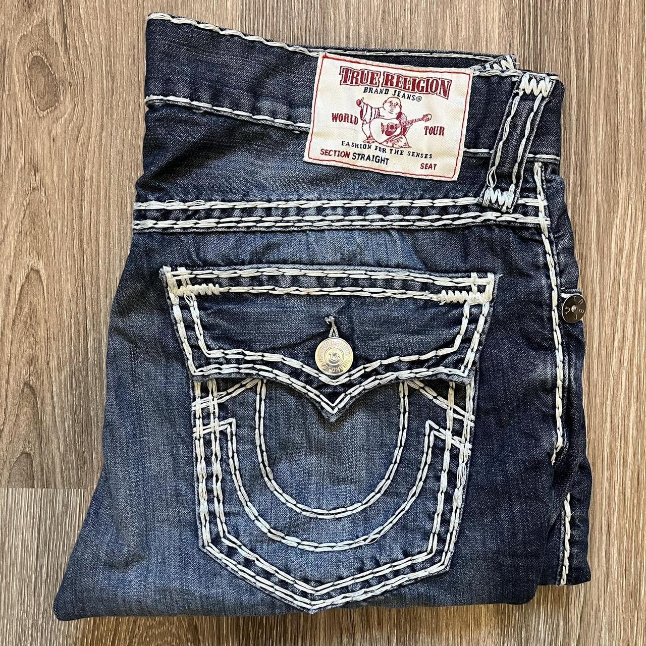 True religion Ricky super qt jeans , -36x32, -9in leg...