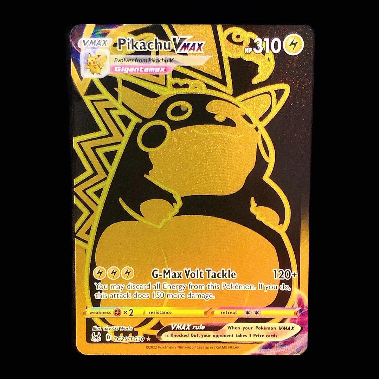 I just got this golden pikachu vmax card from a random pack, is it