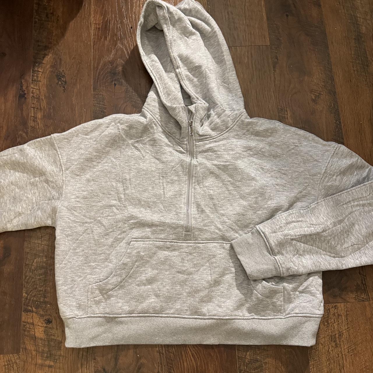 Grey half zip hoodie!! Lulu scuba dupe! Super cute... Depop