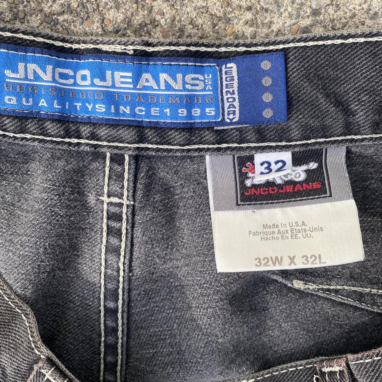 Jnco jeans blue buddha tagged 32x32 but measure 30... - Depop