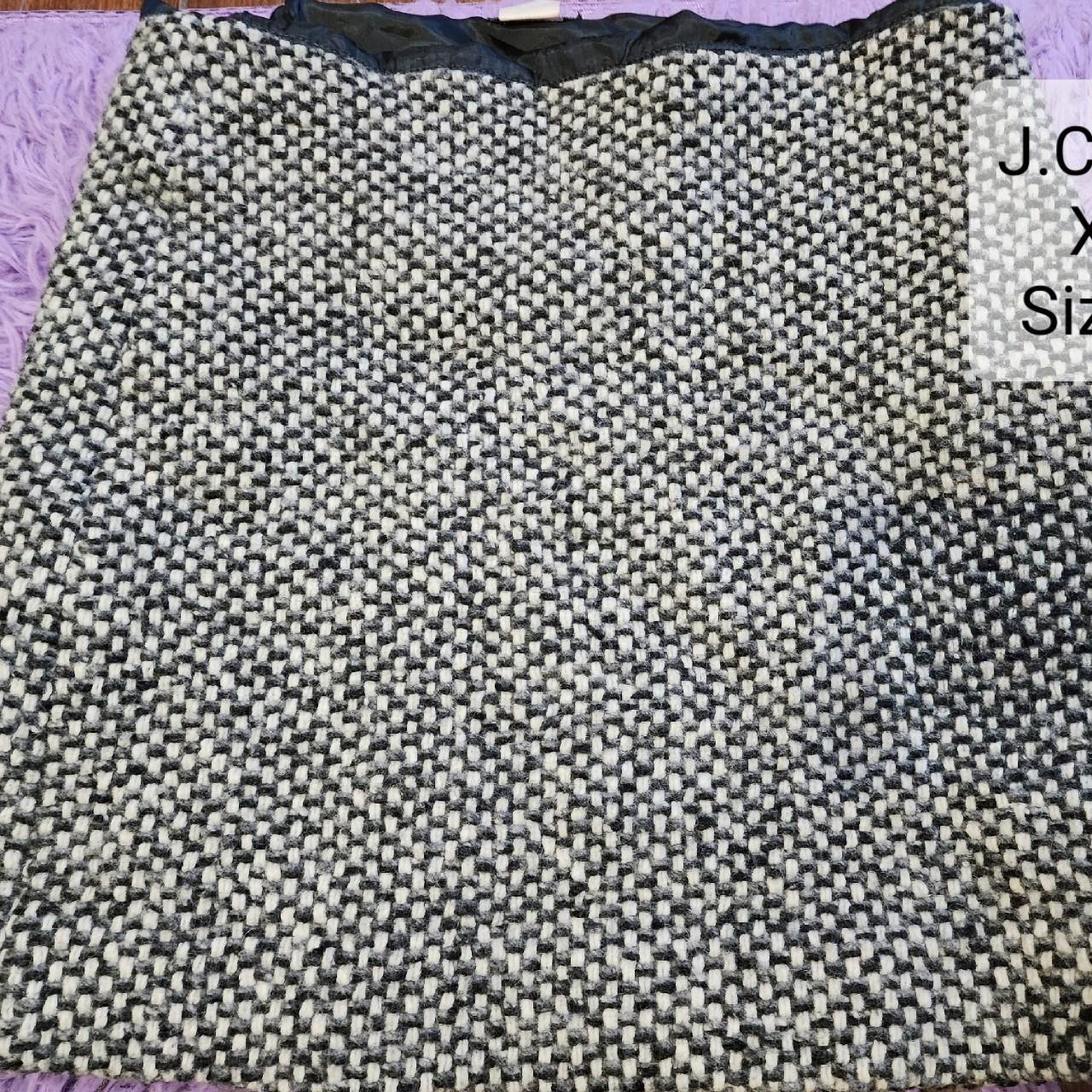 J.Crew Gray checked mini skirt Gray J.crew... Depop