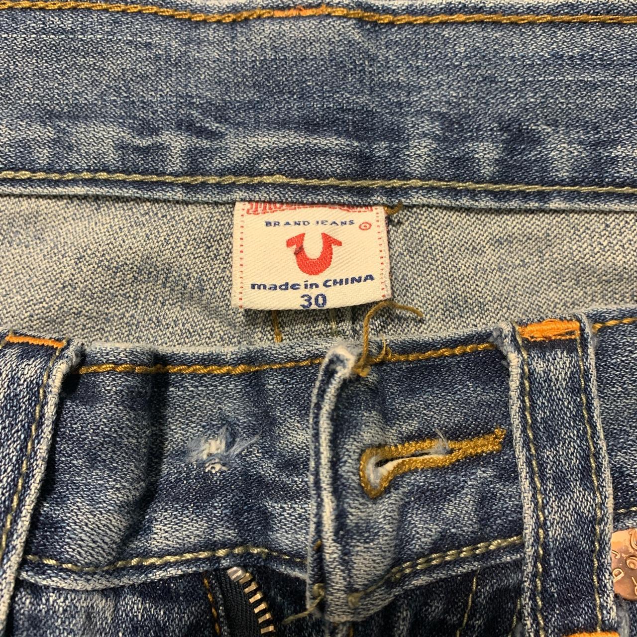 TRUE RELIGION FLARED EMBROIDERED JEANS True... - Depop