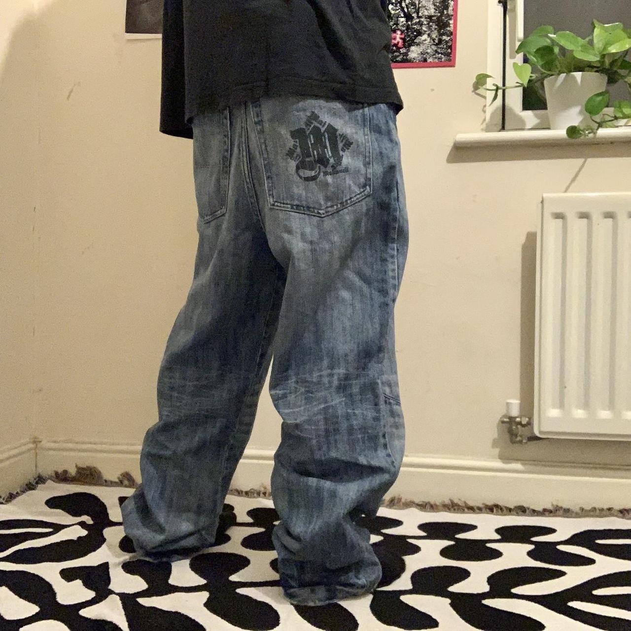 MAKAVELI TUPAC Y2K JEANS Sick early 2000s makaveli... - Depop