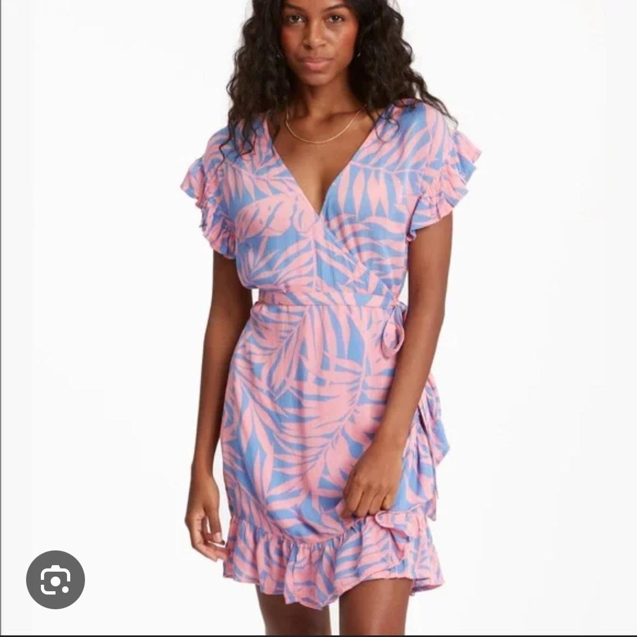 Billabong floral wrap dress best sale