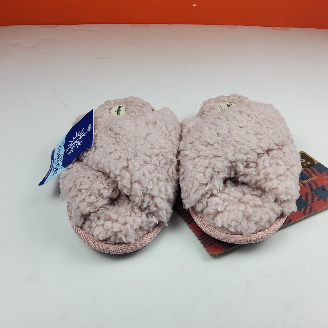 Dearfoam open hot sale toe slippers