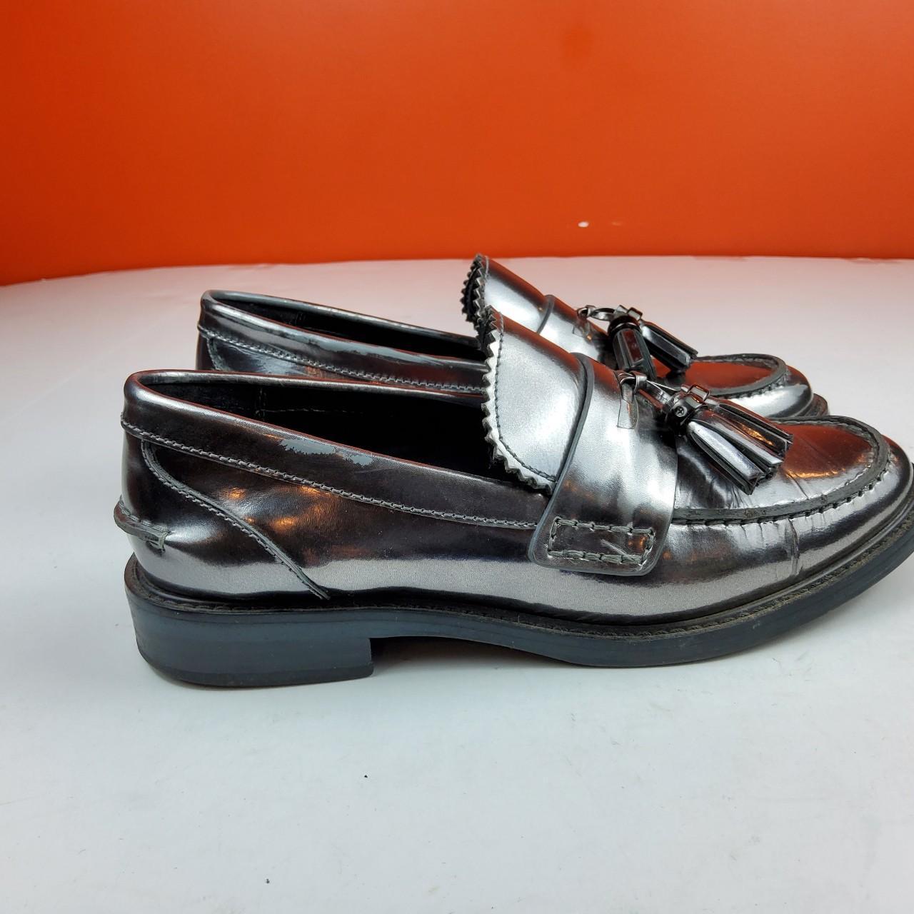 Coach Women Classic Tassle Slip On Loafer Silver... - Depop