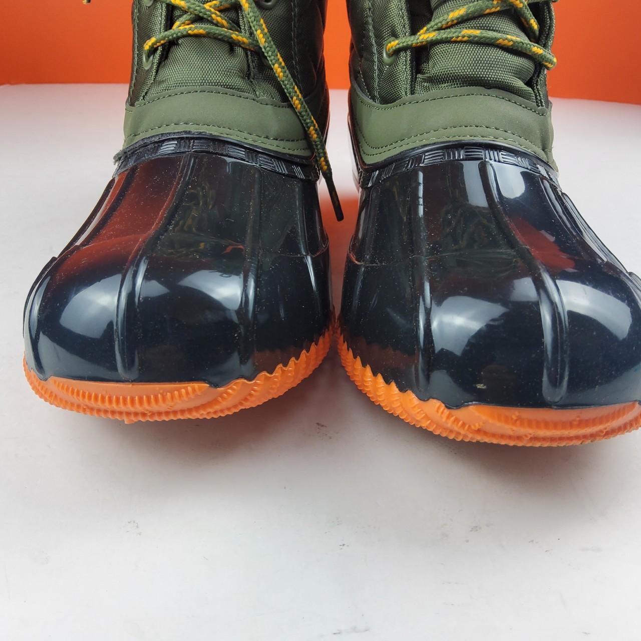 sperry duck boots green and orange