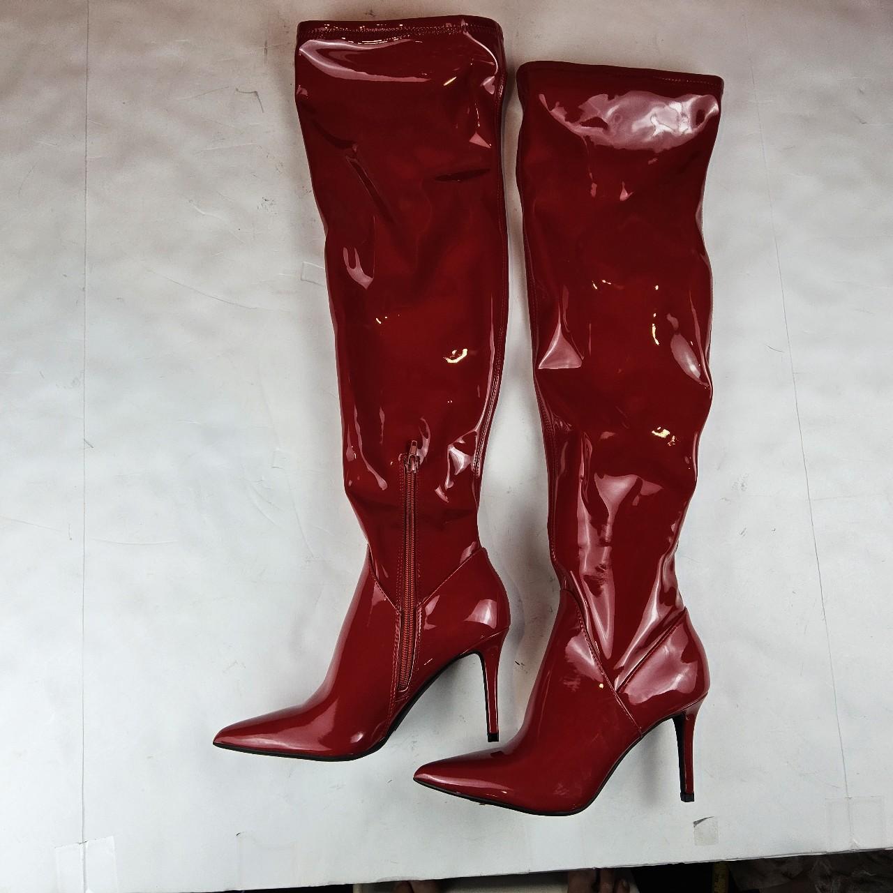 Jessica simpson red thigh high boots online