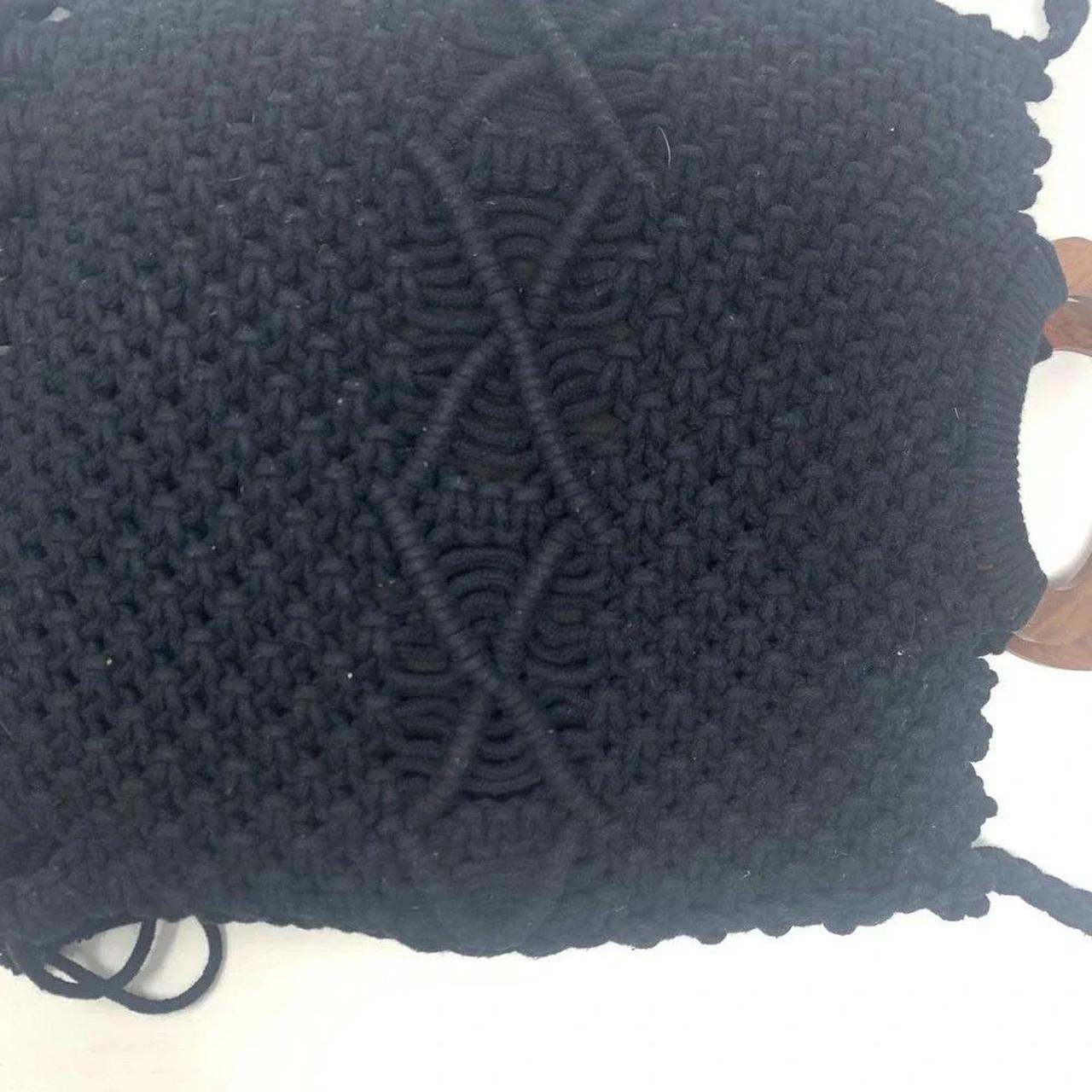 Women's Bag - Black – Danielle Nicole Macrame Fri… - image 4