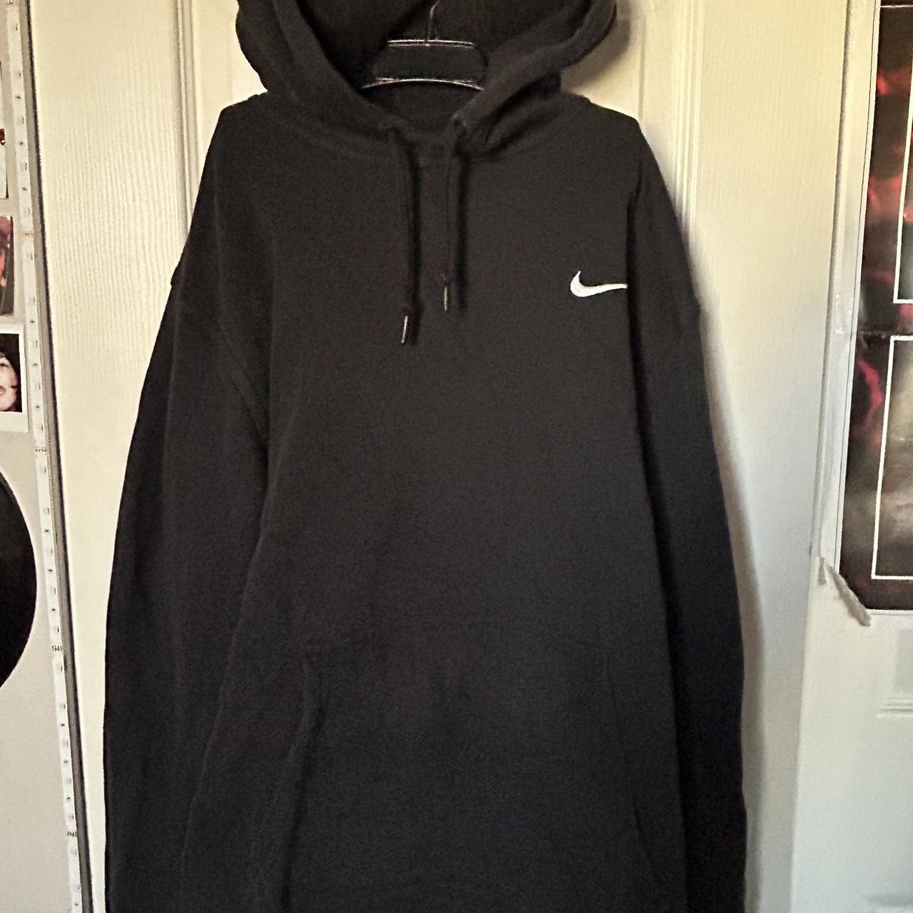 AUTHENTIC BLACK NIKE HOODIE size: xL Used but in... - Depop