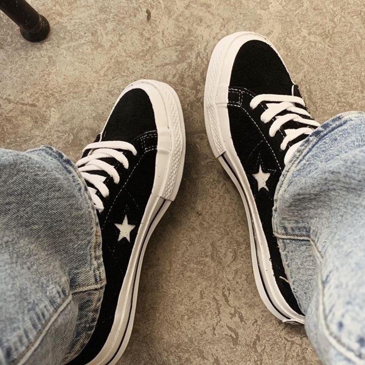 Converse Men's Black and White Trainers