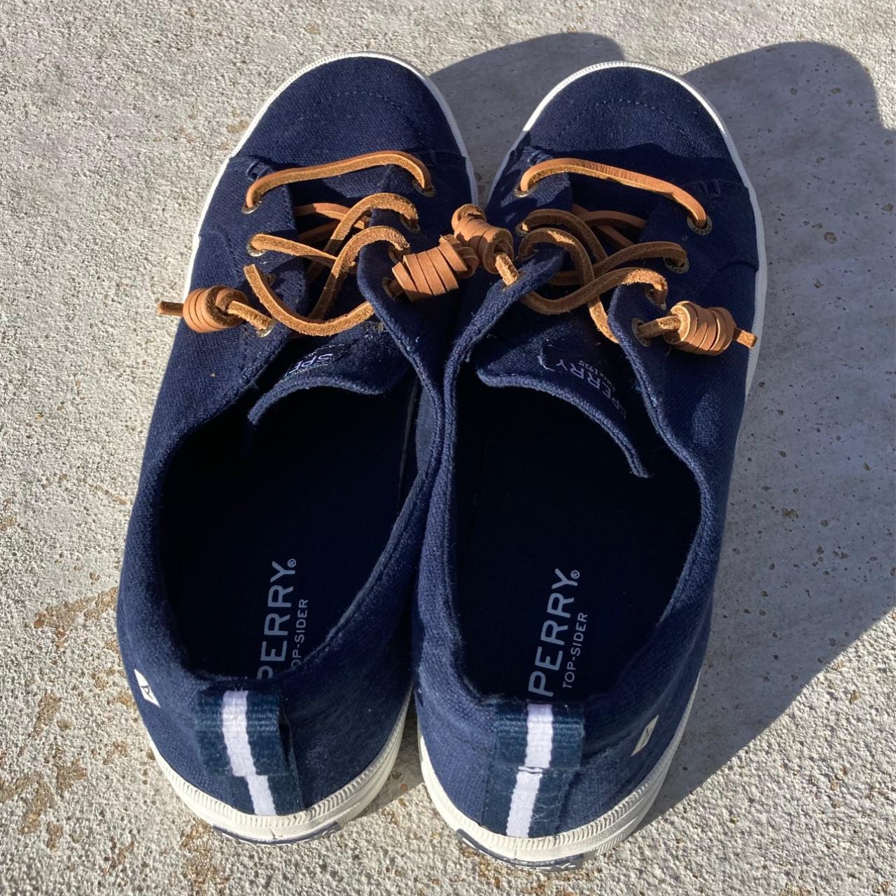 Sperry canvas hot sale sneakers womens