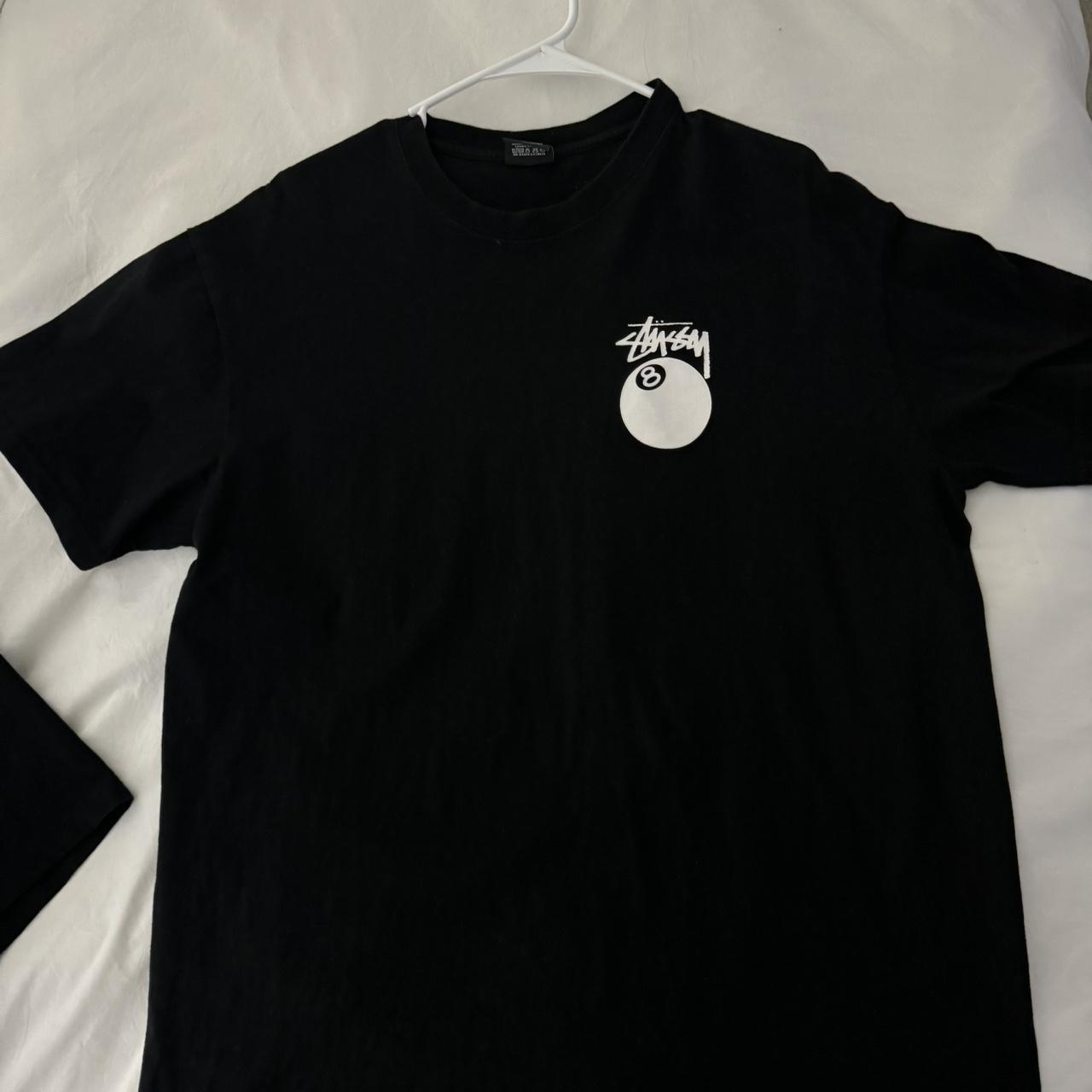 Black Stussy 8ball tee SIZE XL FITS LIKE L - Depop