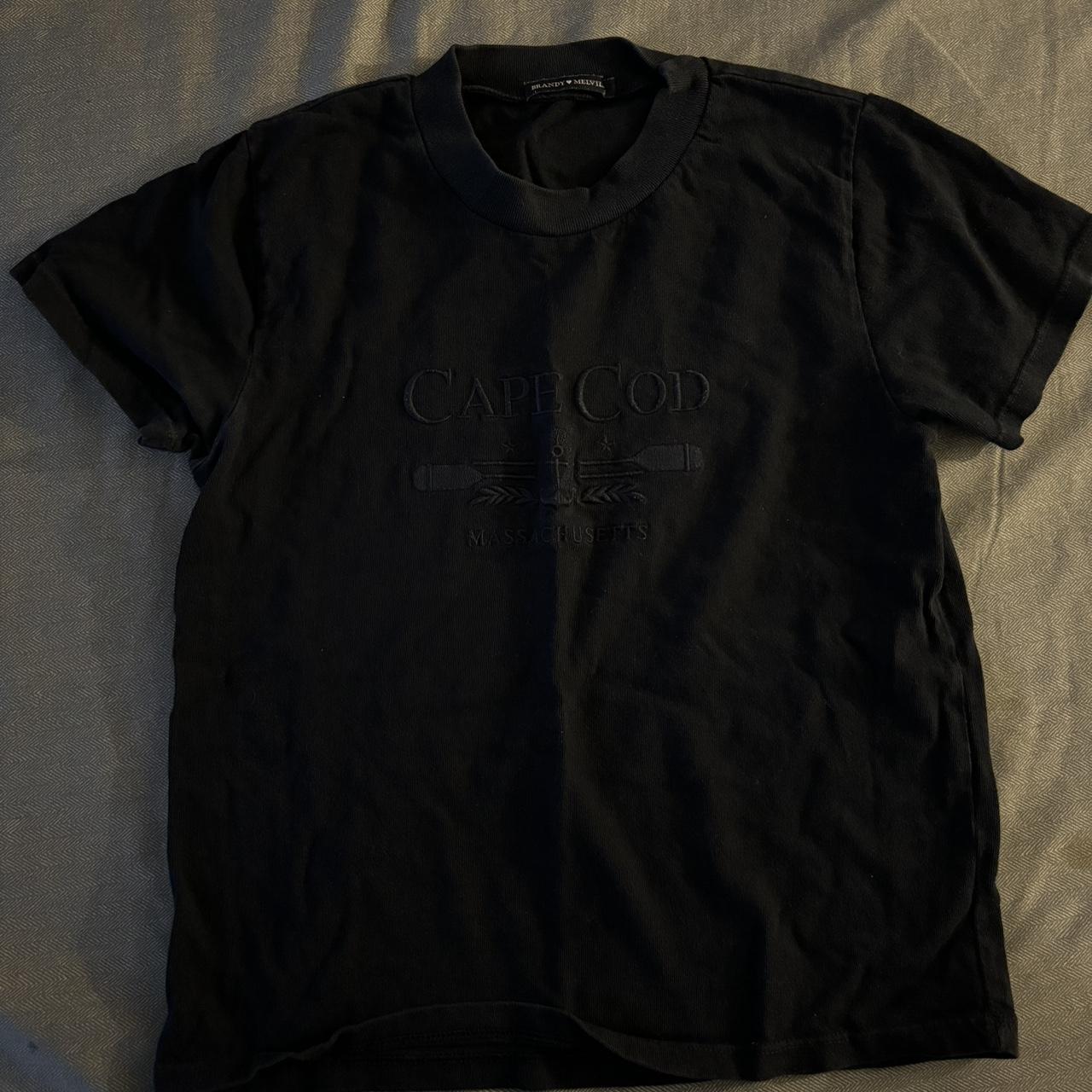 Top Cuello Camiseta Negra Y Blanca A Rayas Con Manga 3/4 De New