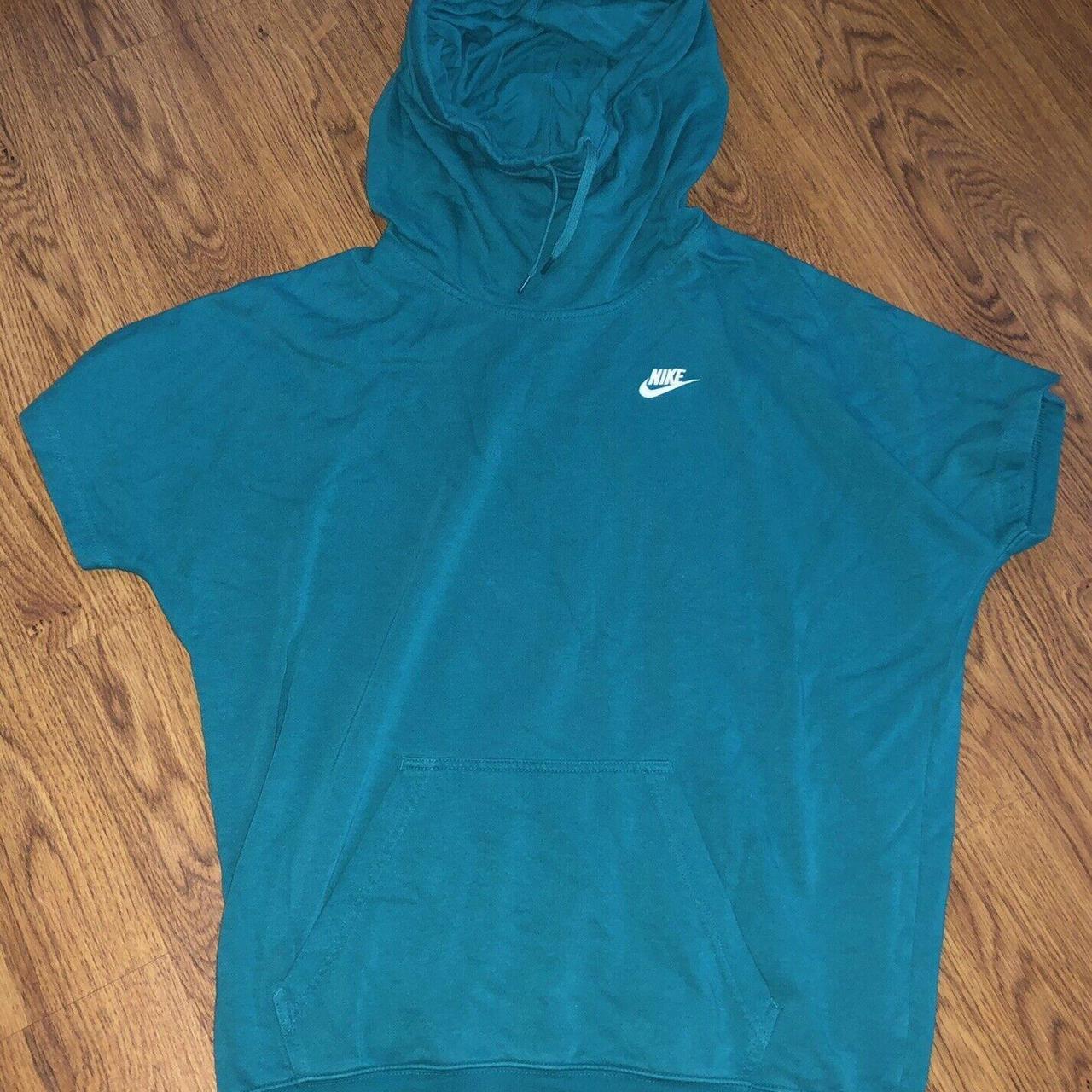 Nike Short Sleeve Oversized Hoodie Rio Teal Womens. Depop