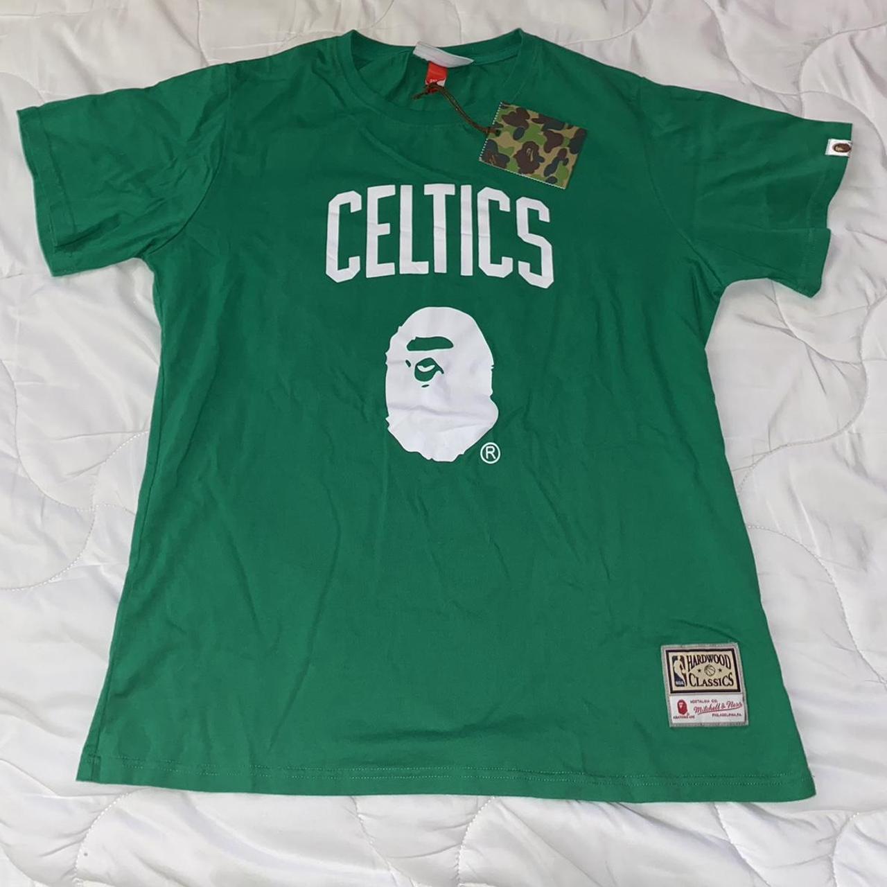 Authentic Bape Celtics T-shirt 2XL never worn... - Depop