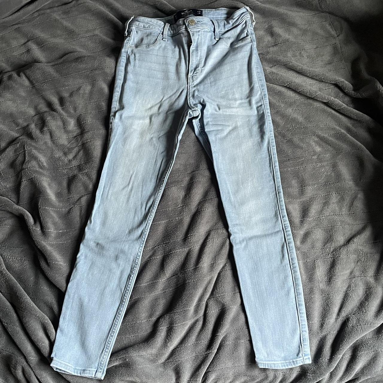 Hollister blue Jeans / jeggings such a nice material - Depop