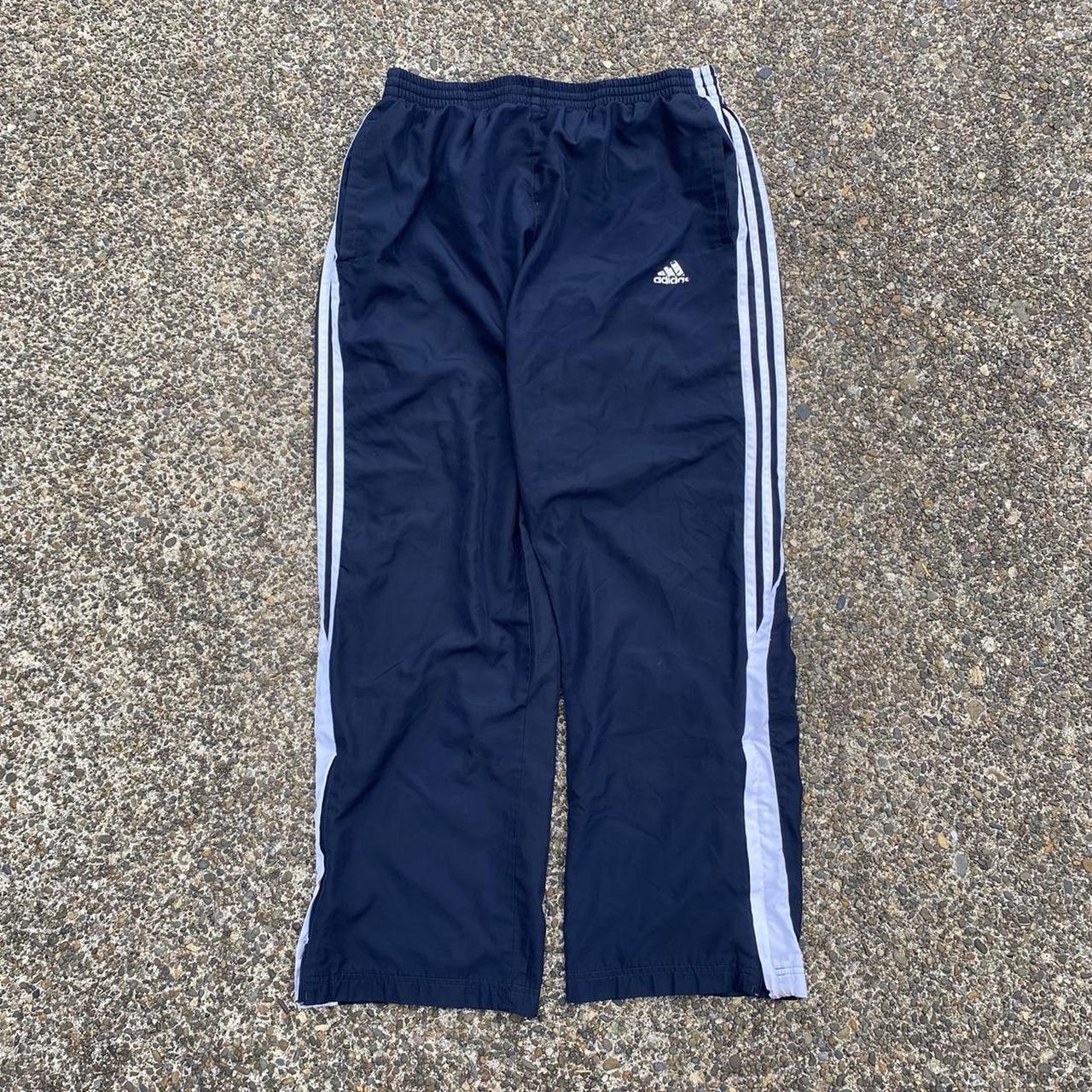 Adidas track pants Baggy adidas track pants Size... - Depop