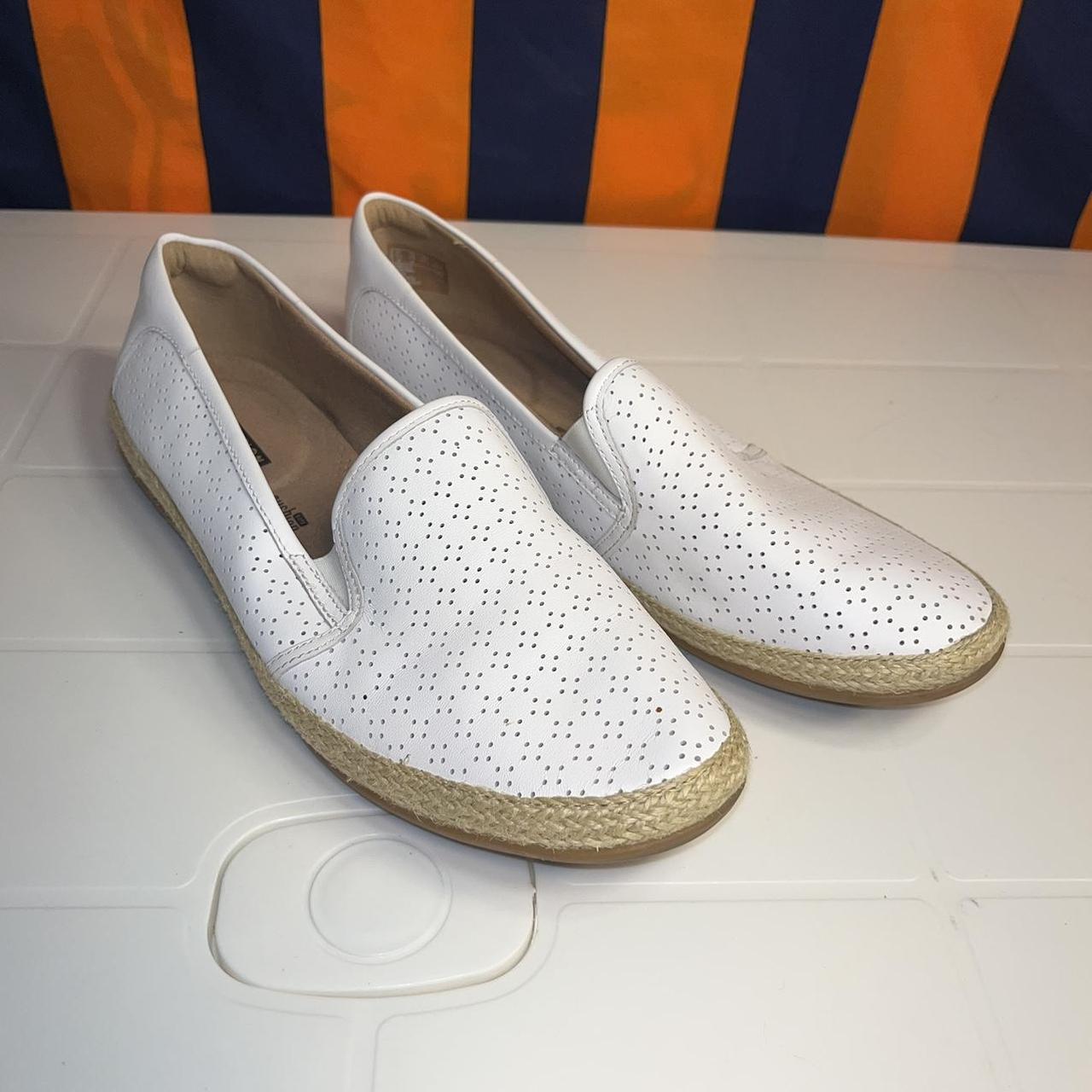 Clarks white loafers online