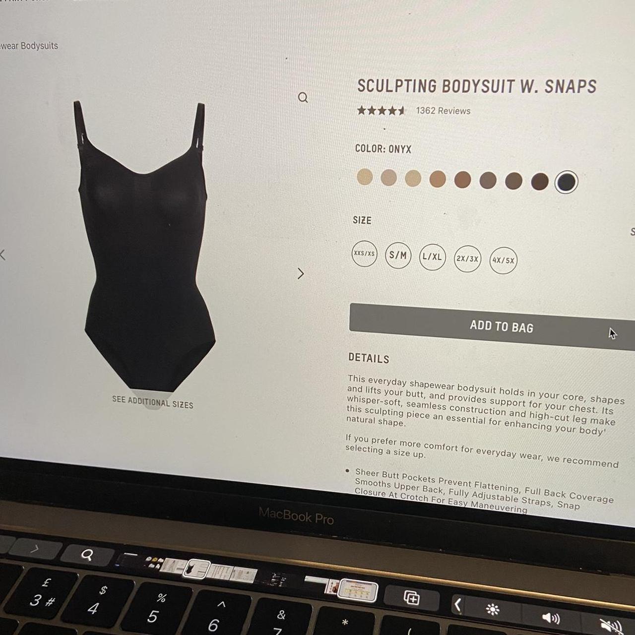 skims sculpting bodysuit w. Snaps Brand new comes... - Depop