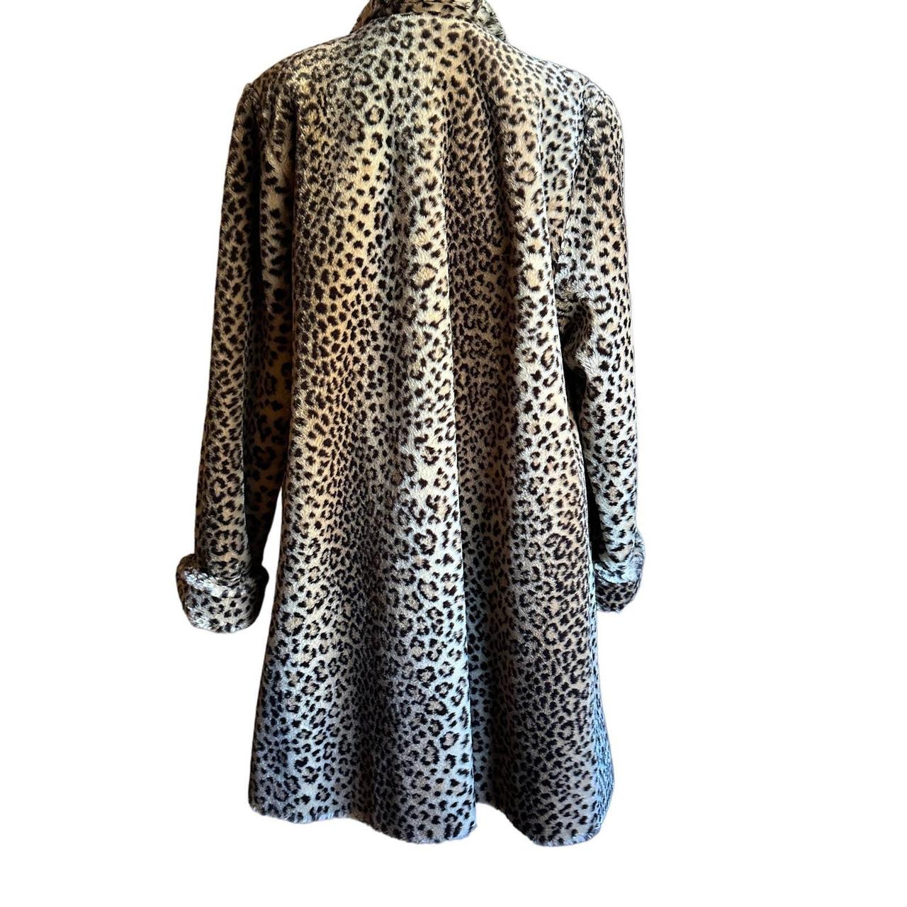 Faux leopard hotsell swing coat