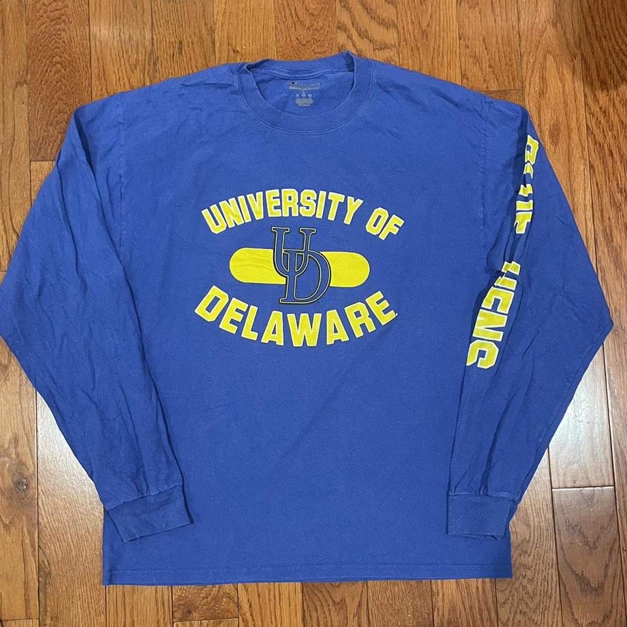 University of Delaware Blue Hens Long Sleeve... - Depop