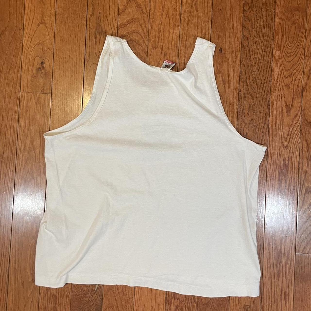 Vintage 1993 Tradewinds Waikiki Logo White Tank Top... Depop