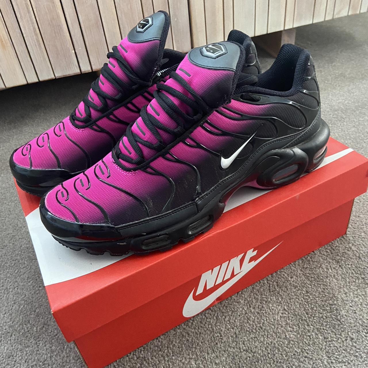 pink and black nike airs
