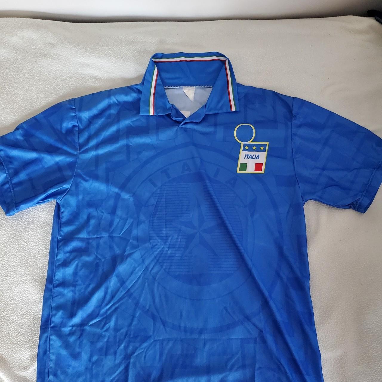 Italian Soccer Jersey. In good condition faded tag... - Depop
