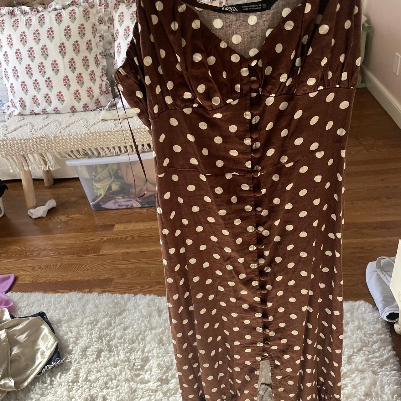 Zara polka-dot-dress - Depop