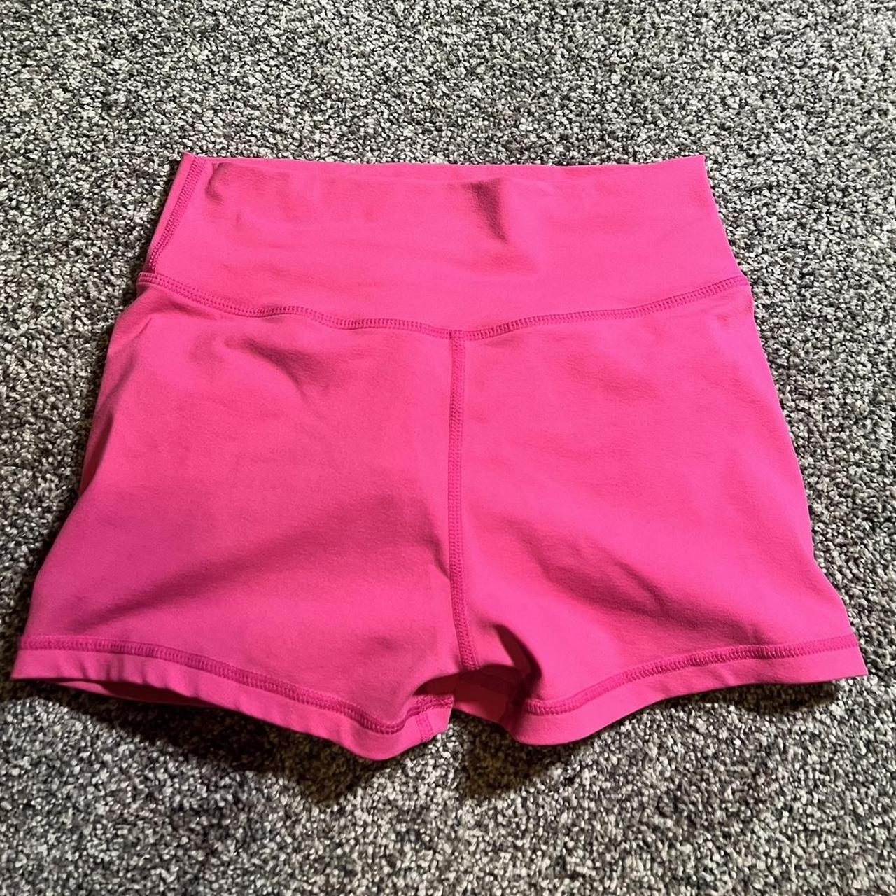 Muscle nation neon pink scrunch shorts alphalete... - Depop