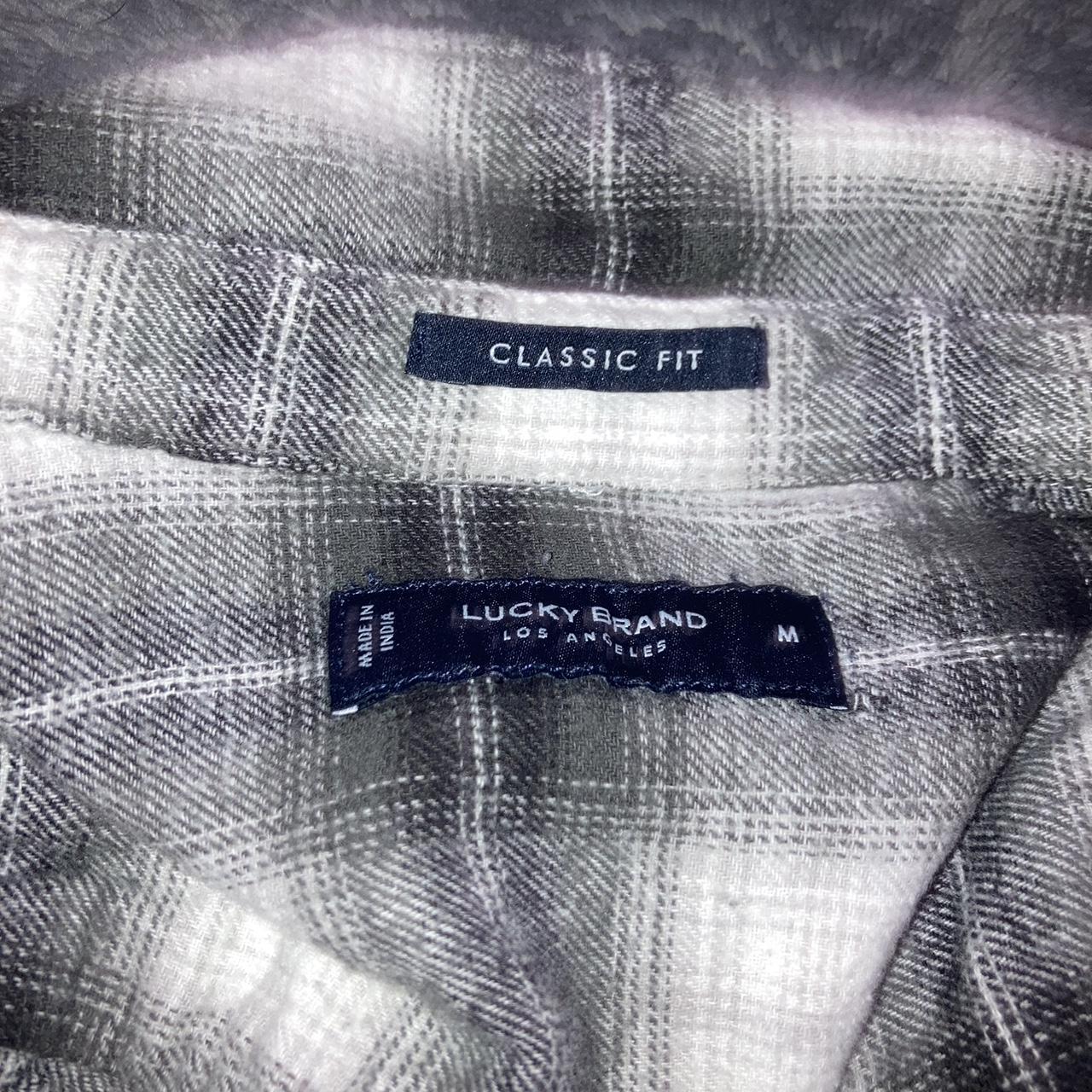 Black and white flannel size medium from “lucky... - Depop