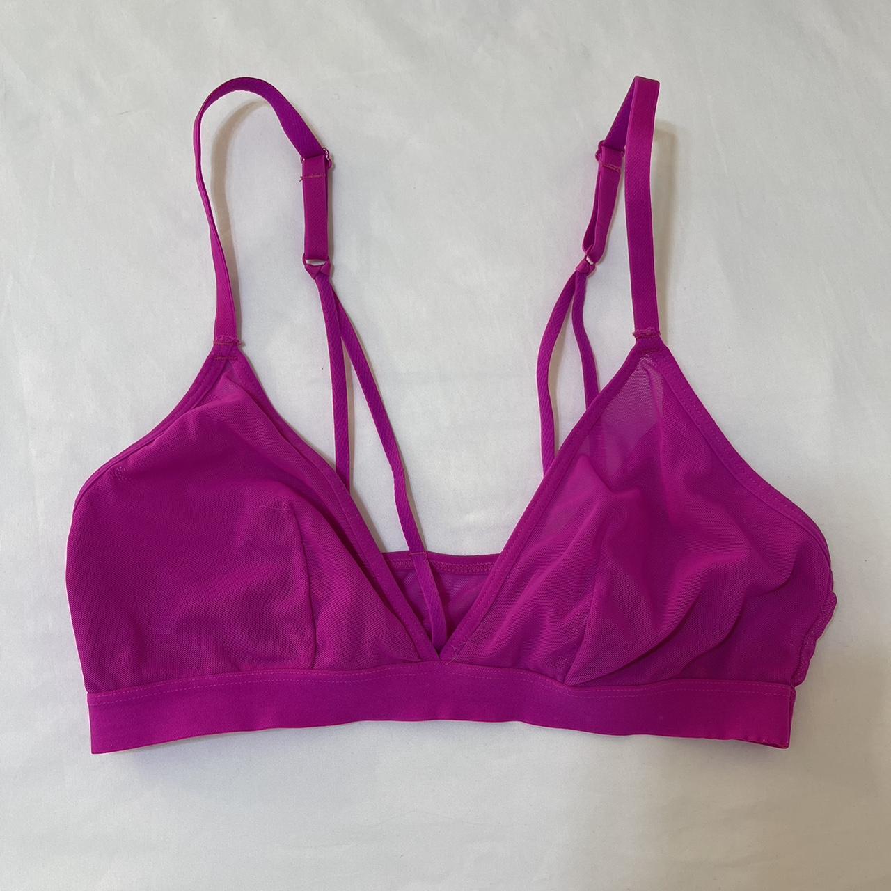 Target hot pink mesh sports bra