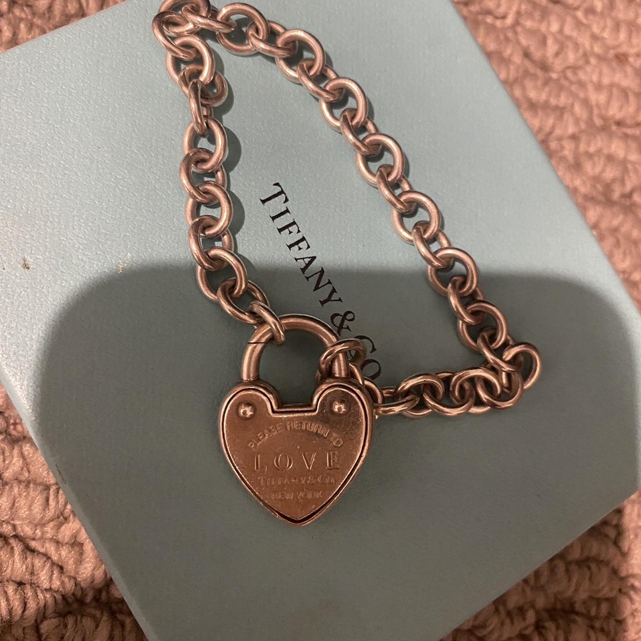 Tiffany and Co Love Lock Bracelet in Silver size... - Depop