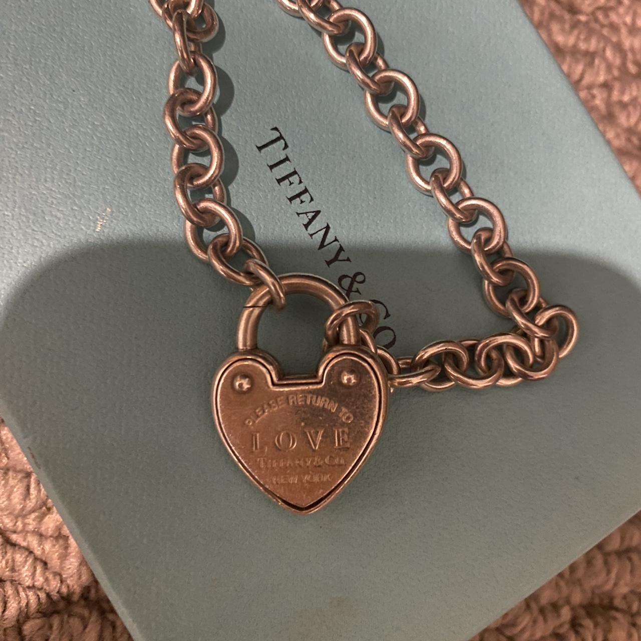 Tiffany and Co Love Lock Bracelet in Silver size... - Depop