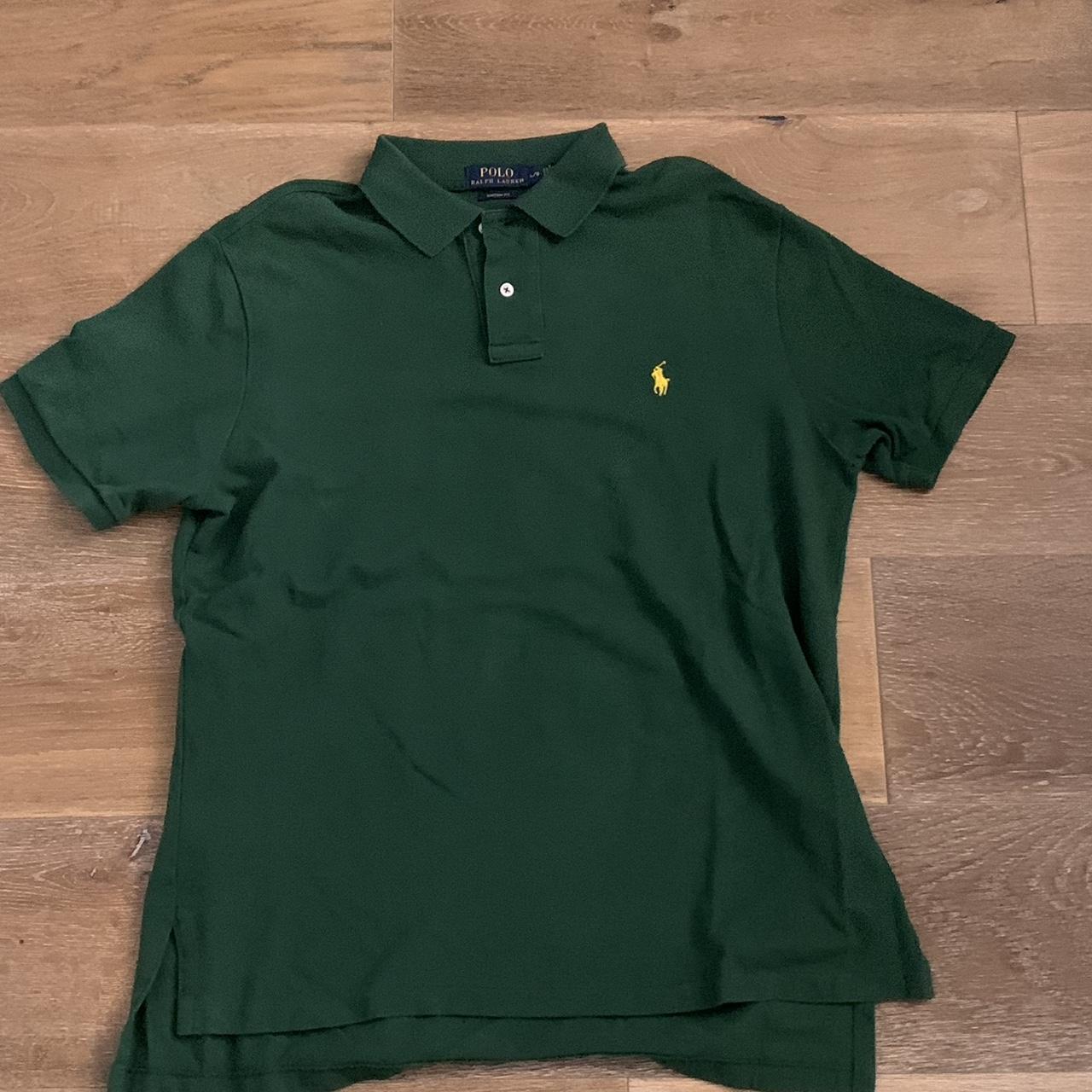 green Polo Ralph Lauren shirt SIZE L condition... - Depop