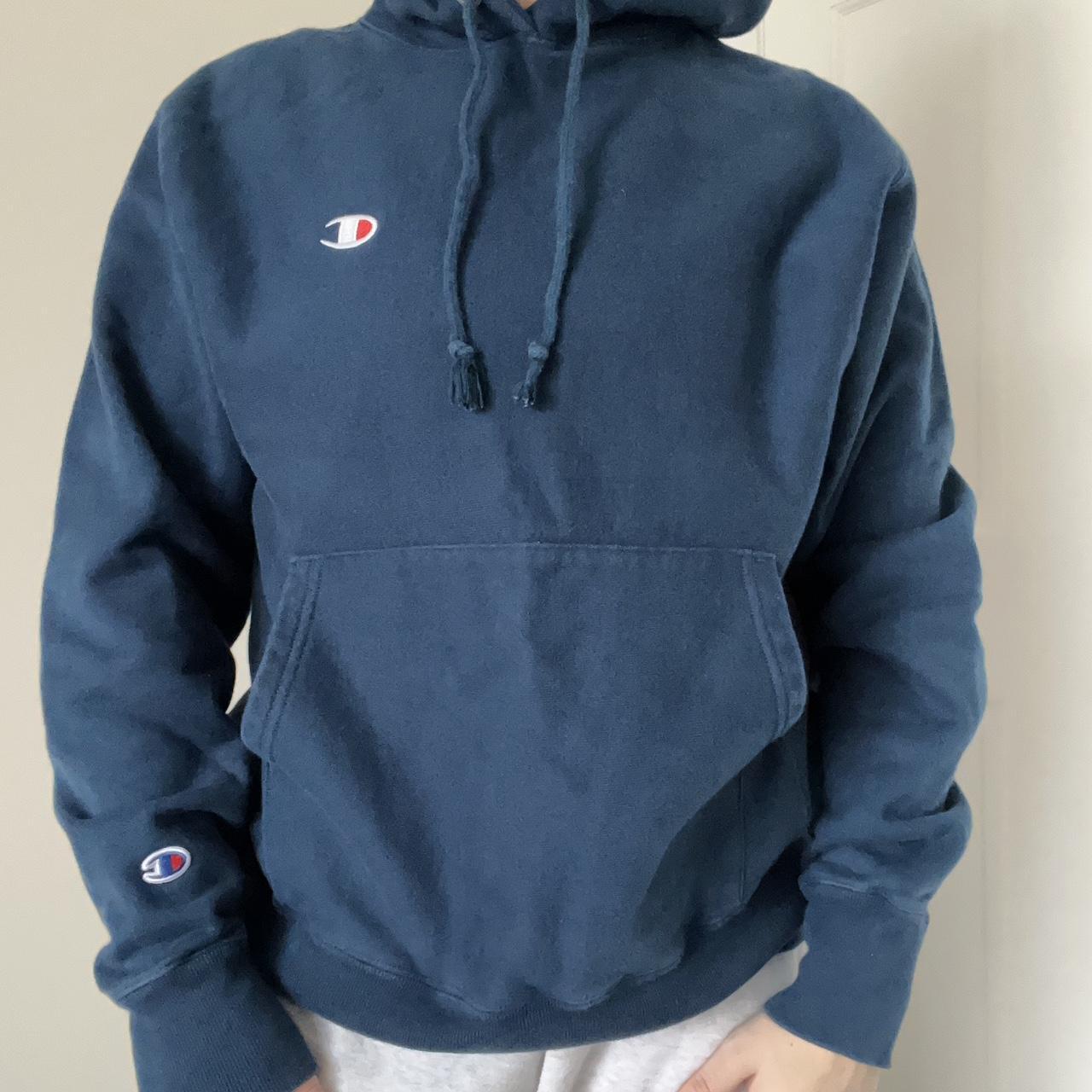 Champion sweater teal navy hotsell