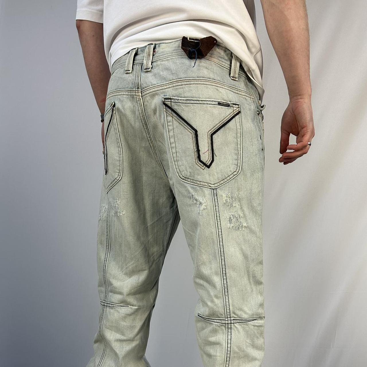 Vigoss Baggy hip hop embroidered denim jeans in... Depop