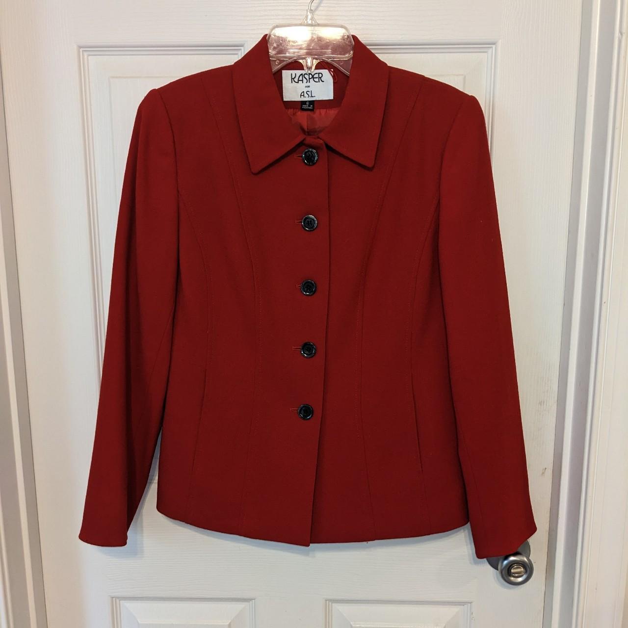 Red Jacket Kasper brand red blazer style jacket Depop