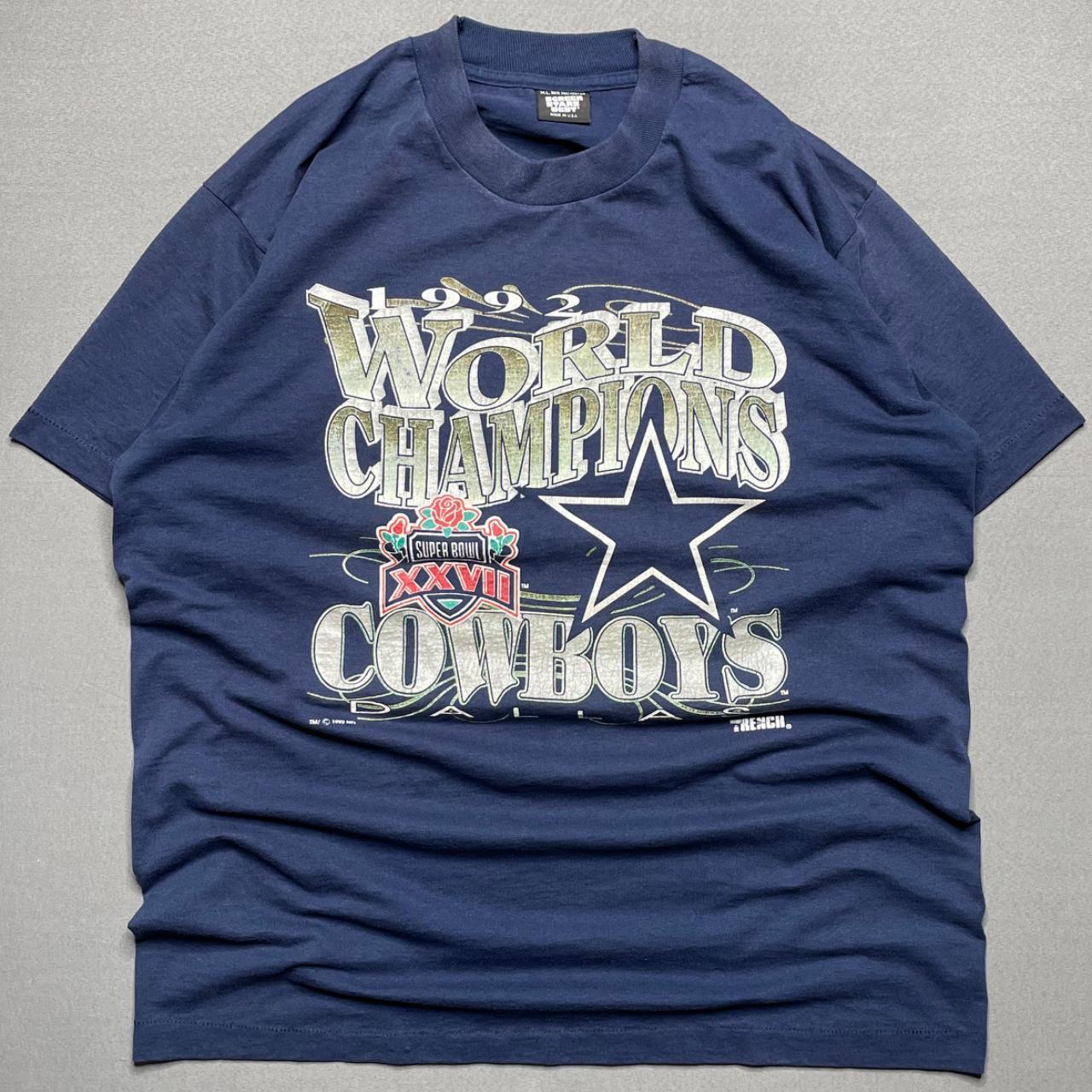 Vintage 1992 NFL Dallas Cowboys Super Bowl 27 World Champions T-shirt Made  in USA