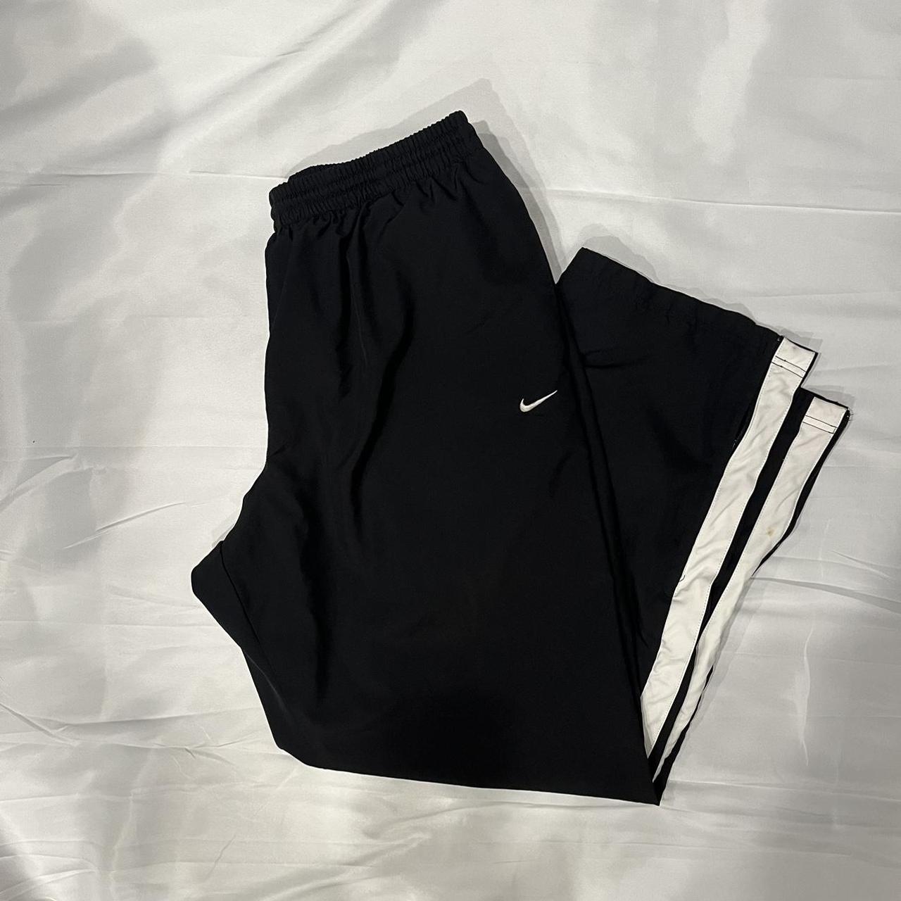 Y2k Nike track pants swoosh embroidered loose Nice - Depop