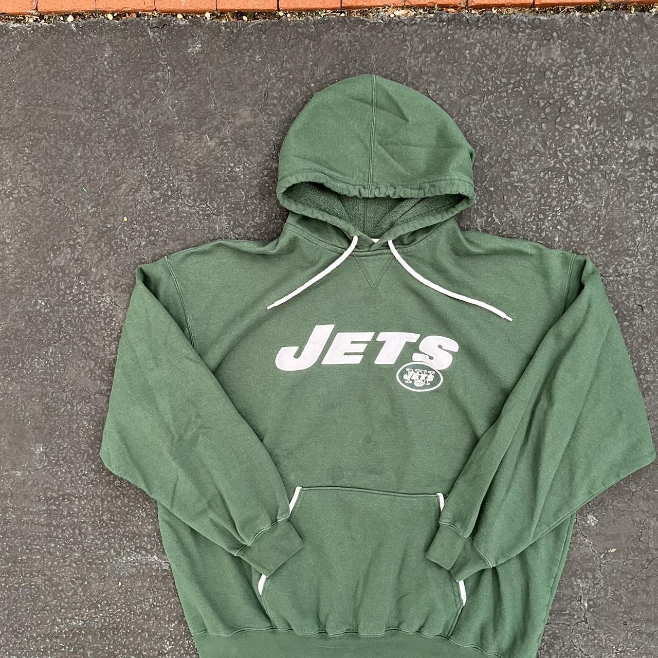 Vintage New York Jets hoodie in green. From 2003. - Depop