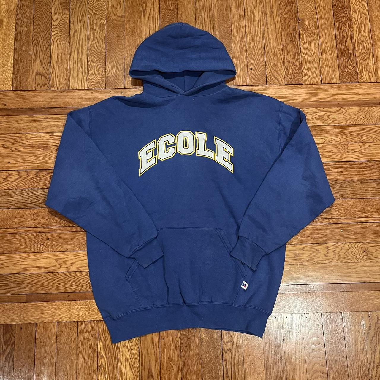 Vintage USA made Russell athletic ecole hoodie - Depop